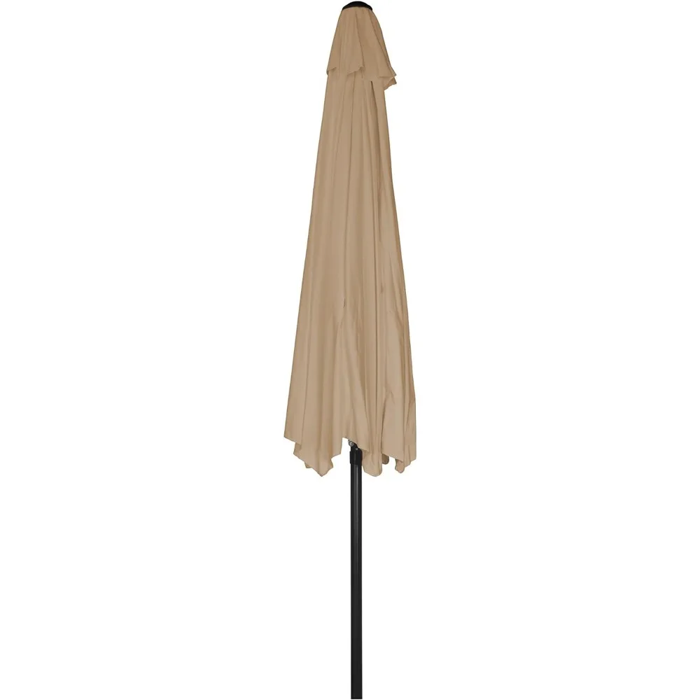 Trademark Innovations Patio Half Umbrella - 9' Diameter (Tan)