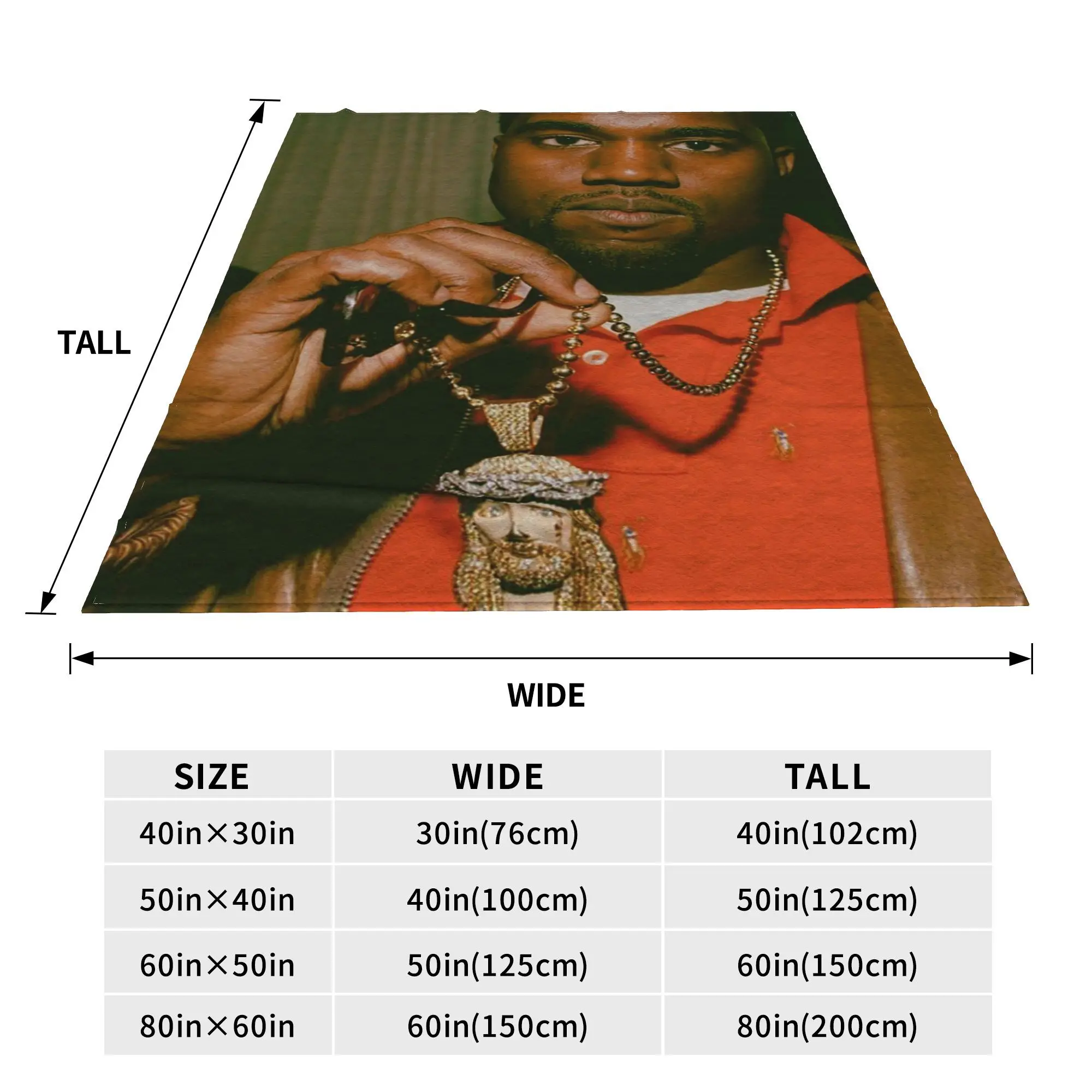 Hip Hop Kanye West Music HipHop Album Blanket Super Soft Fleece Throw Blanket for Home Bedroom Office Throws Bedspread Quilt