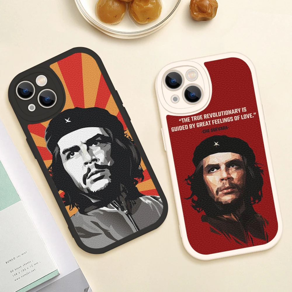 Che guevara Smoking Guevara Cigar leader Phone Case for Iphone 14 13 11 12 Pro MAX 13 12 MiNi 7 8 plus X XS XR Lambskin Covers