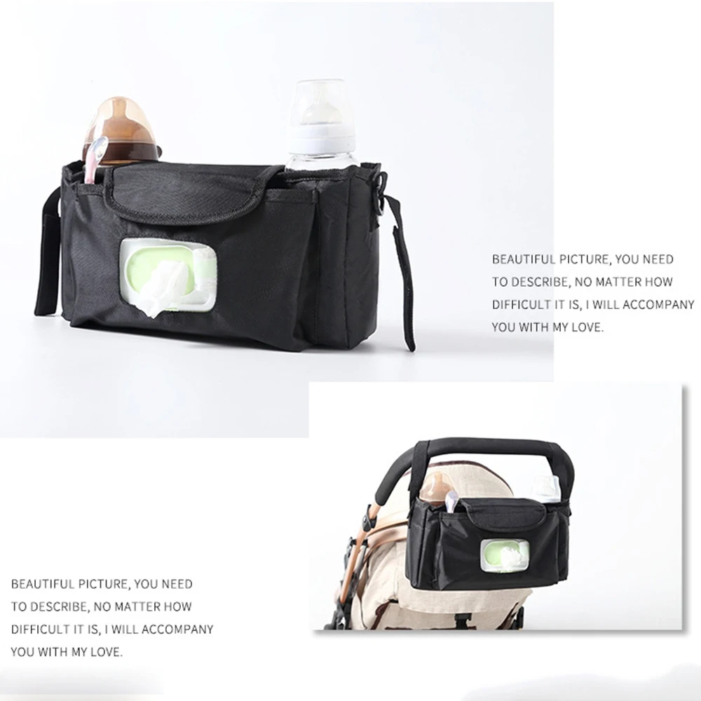 Multifunctional Baby Stroller Bag Large Capacity Waterproof Stroller Storage Hanging Bag Baby Care Mom Handbag