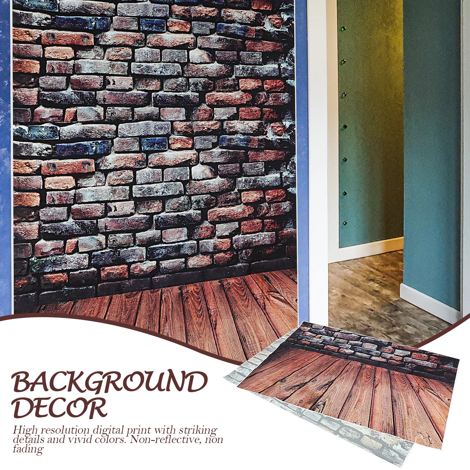 

Photo Backdrop Vintage Style Brick Wall Scene Background Cloth Backdrop Fabric High Definition Painting Photography Background