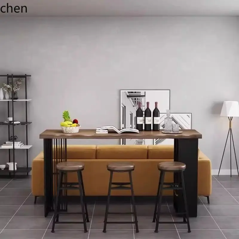 

a1 Modern Solid Wood Bar Table Wall-Mounted Bar Home Bar High Stool Balcony Window Table