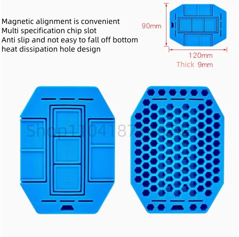 Alfombrilla de aislamiento de silicona BGA, Base magnética Universal para CPU, Chip IC, juegos de herramientas de reparación BGA