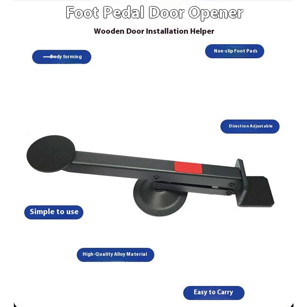 Door Lifter Foot Door Lift 360° Rotation Lever-Activated Door Panel Elevator Installation Aid For Home Door Installation