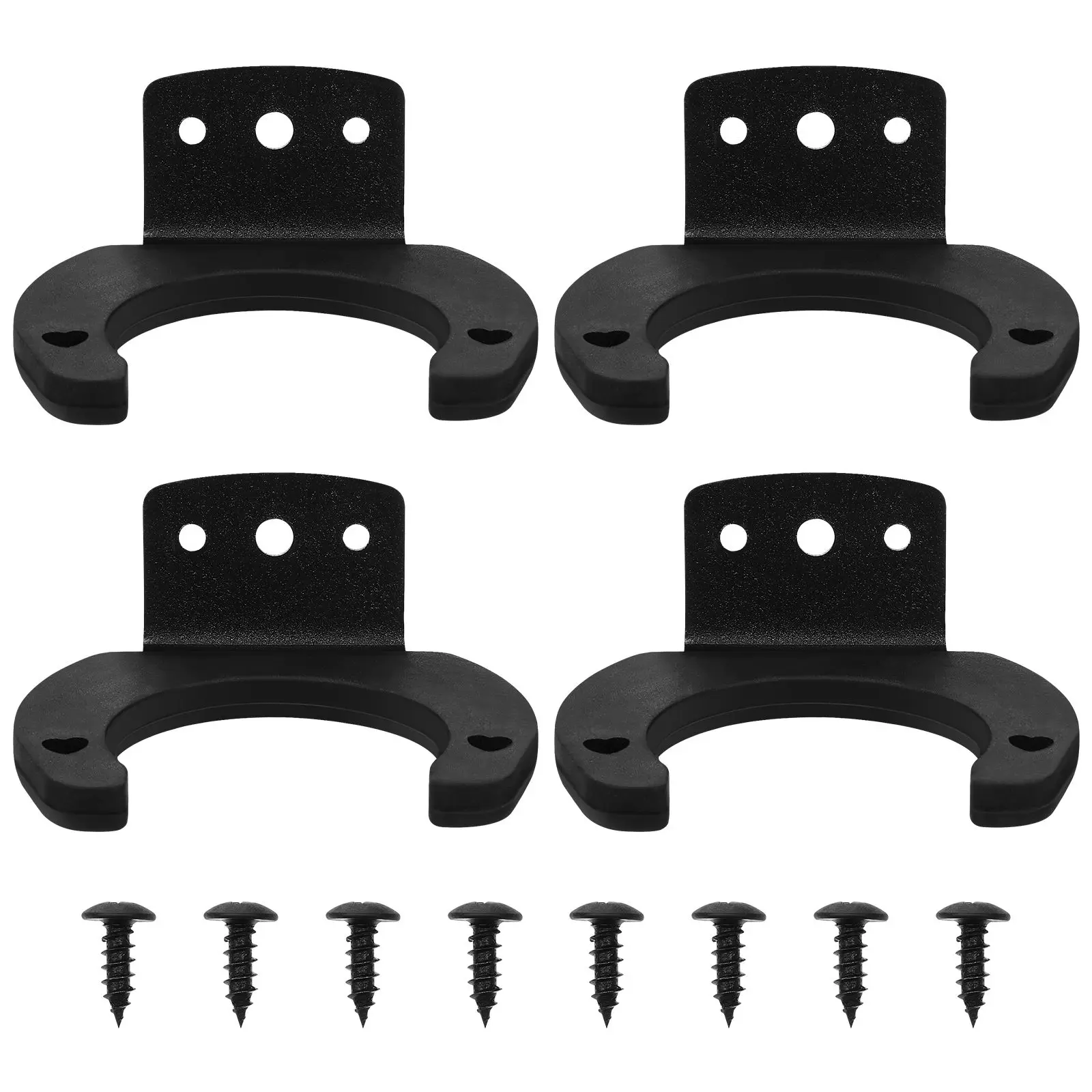 

4pcs Microphone Hook Holder Wall Stand Mount Hanging Clip Clamp Silica Gel Stable Fixation Small Lightweight Non Slip