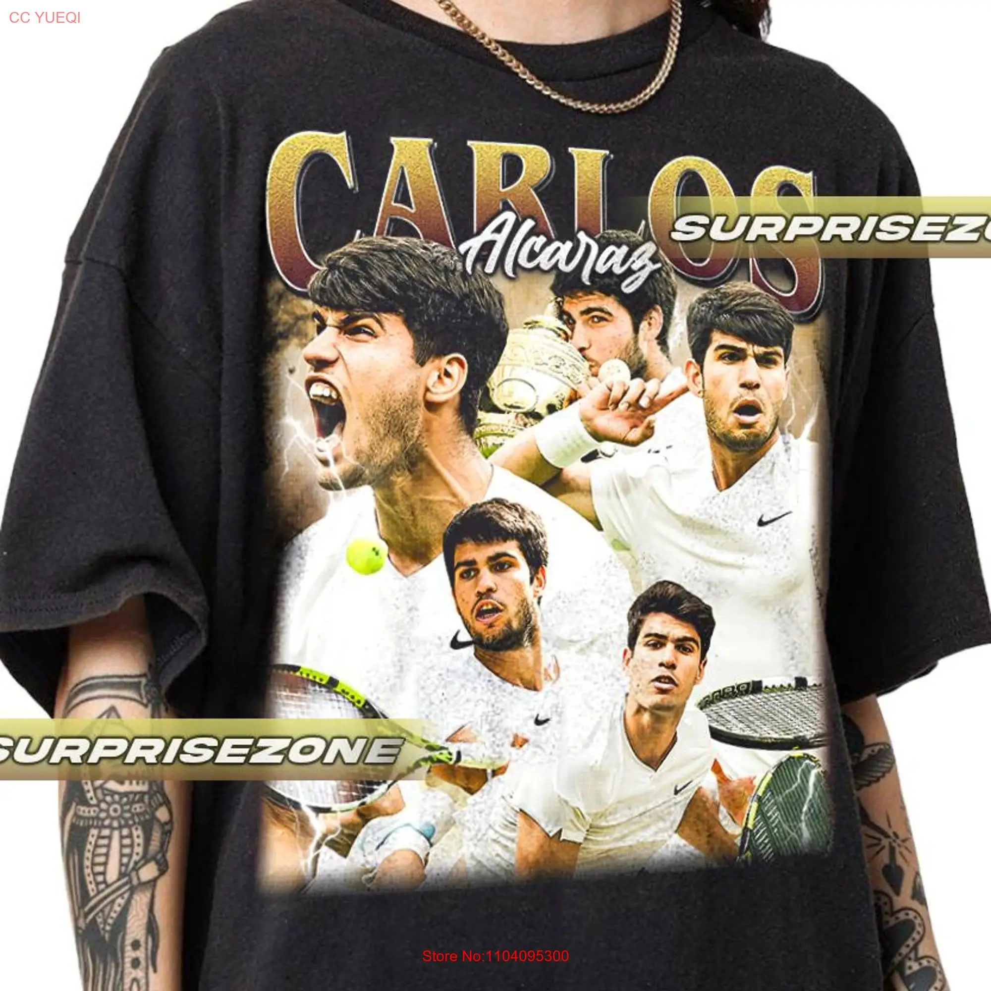 Carlos Alcaraz Softstyle Vintage T Shirt For Woman and Man long or short sleeves