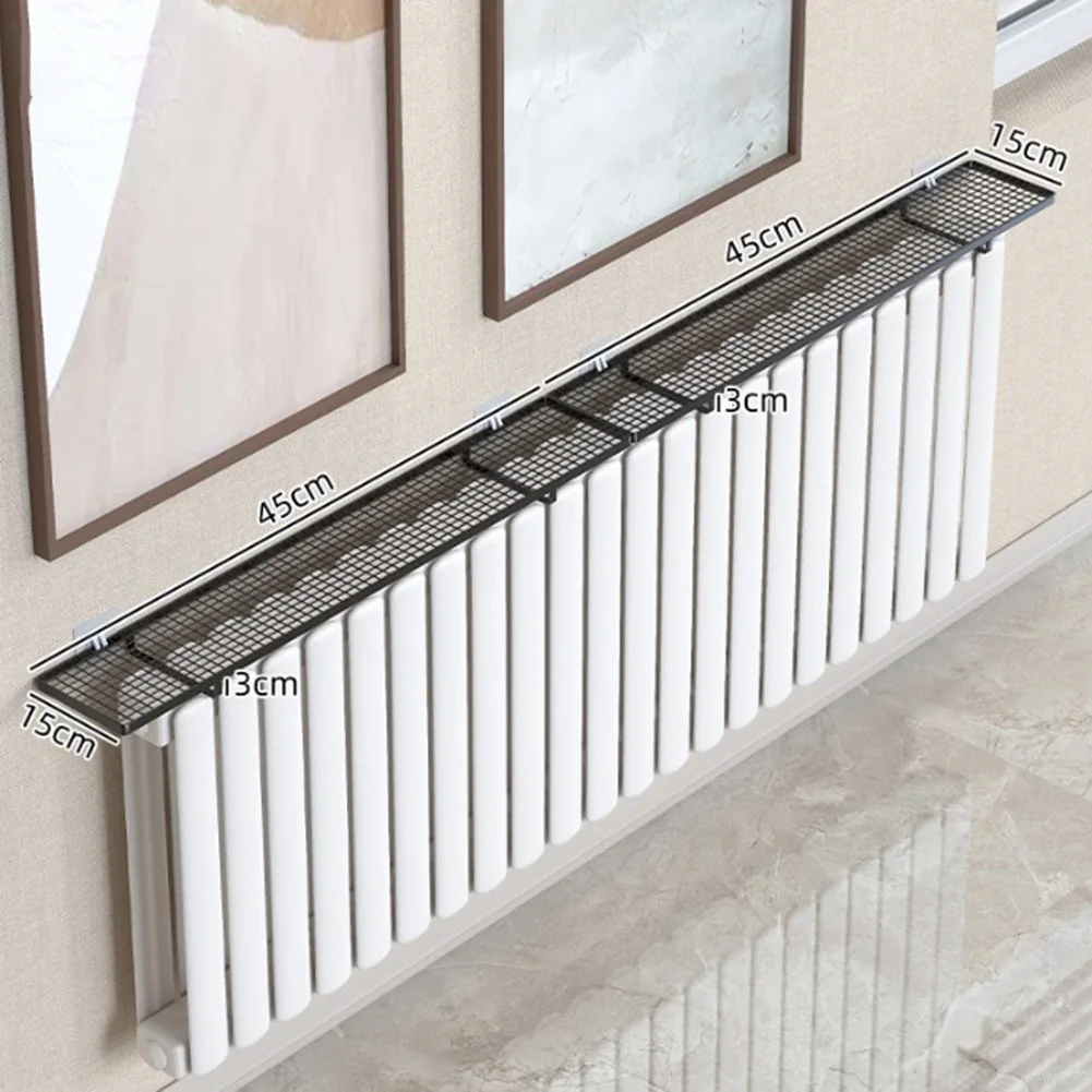 2pcs Radiator Storage Rack with Hooks for Clothes Drying and Extra Shelf Space For Easy to Mount without Permanent Fixture