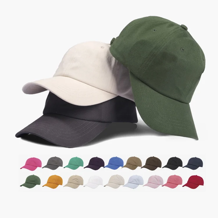 Summer -Versatile 6-Panel sport baseball cap with washed-brushed finish,curved brim,and logo printing and embroider DIY