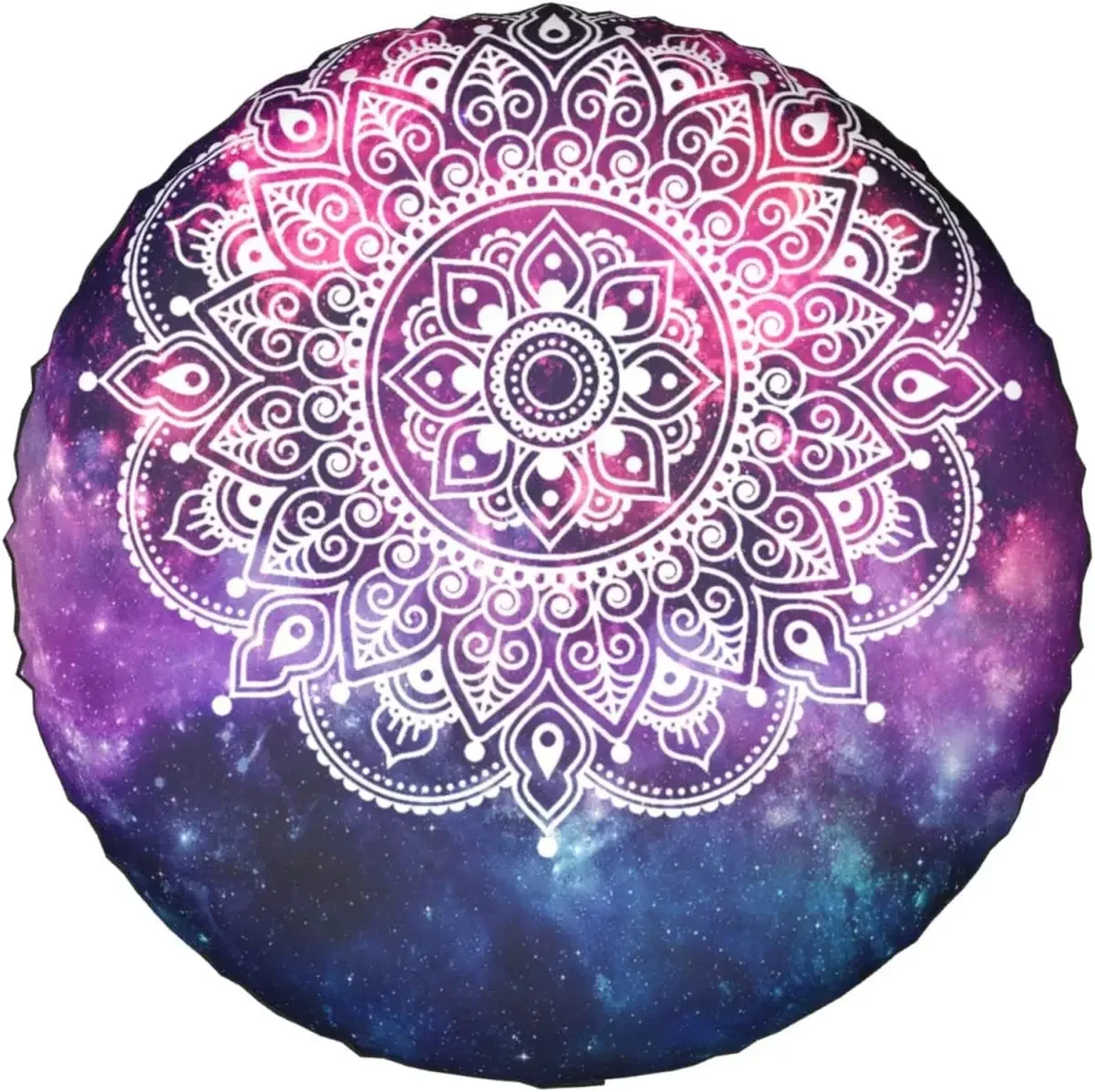 Spare Tire Cover Universal Portable Tires Cover Purple Galaxy Mandala Car Tire Cover Wheel Protector Weatherproof and Du