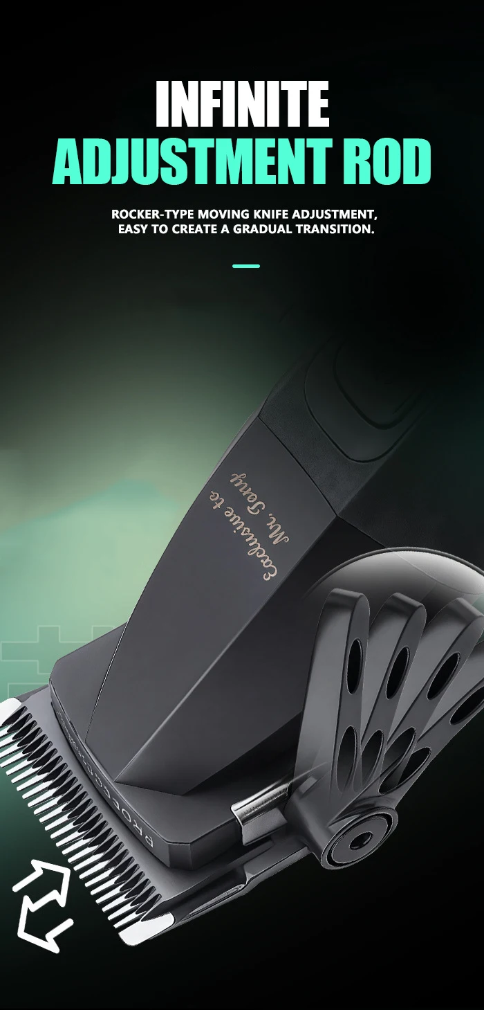 Kemei 1819 Elektrischer Haarschneider für Männer Professionelle Wiederaufladbare Kabellose Haarschneidemaschine Hochwertiger Haartrimmer für Friseure – Detail 5