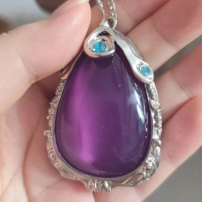 Anime The Amulet of Avalor Sofia Cosplay Necklace Purple Gem Pendant Choker Chain Girls Jewelry Accessory Ornament Prop