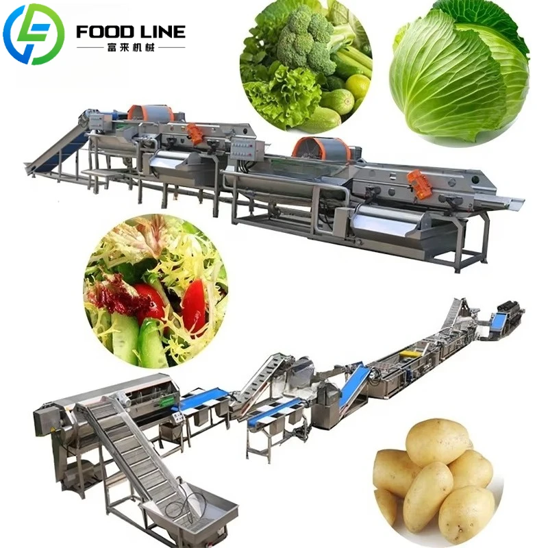 Línea de Procesamiento de Frutas y Verduras Personalizada para Productos Agrícolas, Línea de Producción para el Procesamiento y Conservación de Productos Frescos de Granja