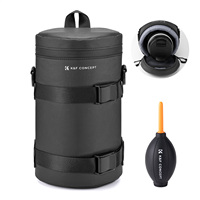 K&F Camera Lens Pouch Case, Waterproof Zipper Lens Protective Bag, Shockproof All-round Camera Lens Carry Bag DSLR K&F Concept