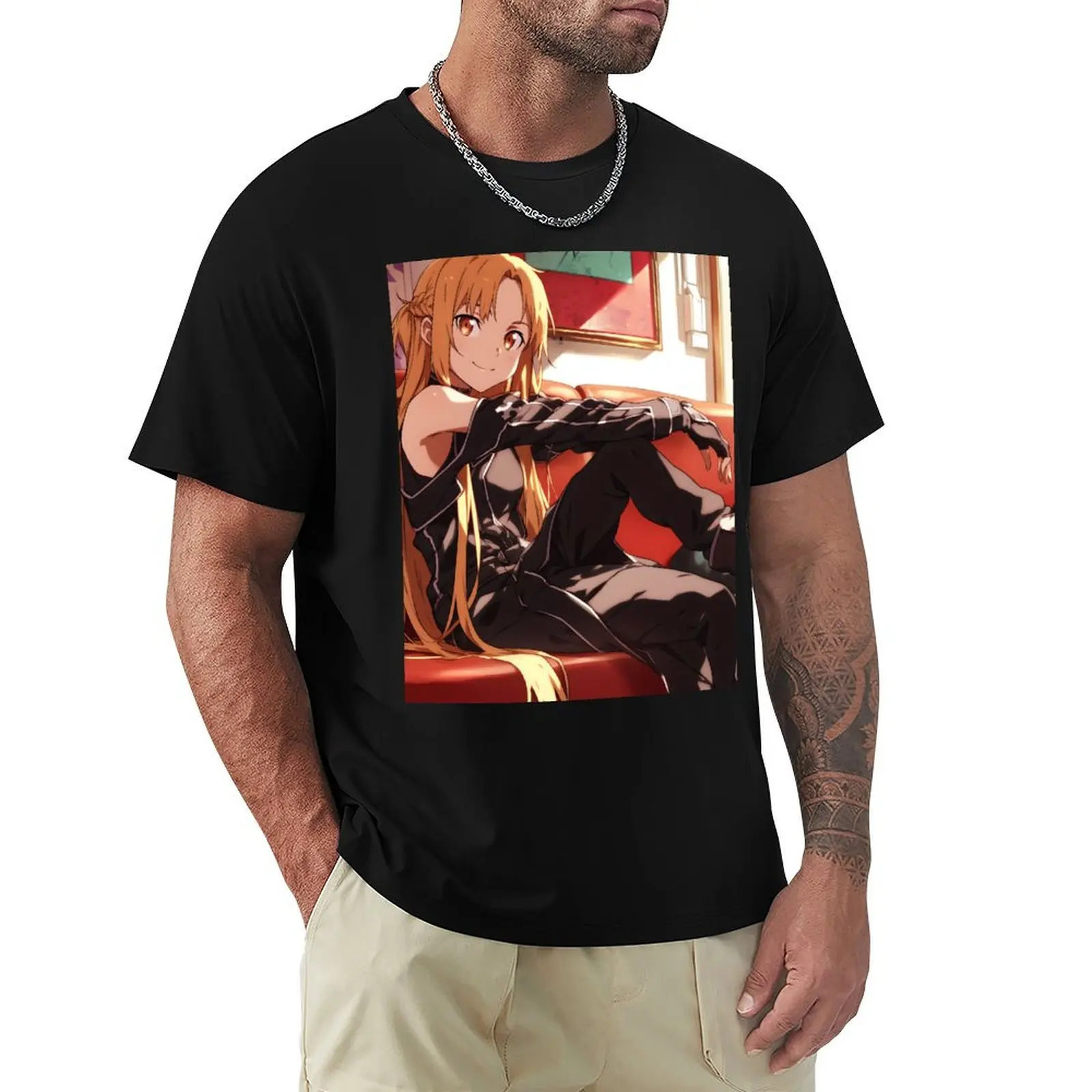 

Asuna - SAO 62 T-Shirt funny shirt cotton blue archive valentines clothes Aesthetic clothing men clothing