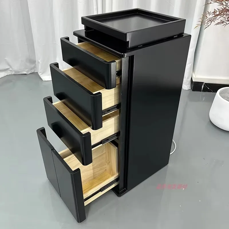 Salon Beauty Cart Rolling Trolley  Storage Locker with Drawer Barbershop Tool Cabinet Stainless Steel Hair Salon Tool Cabinet