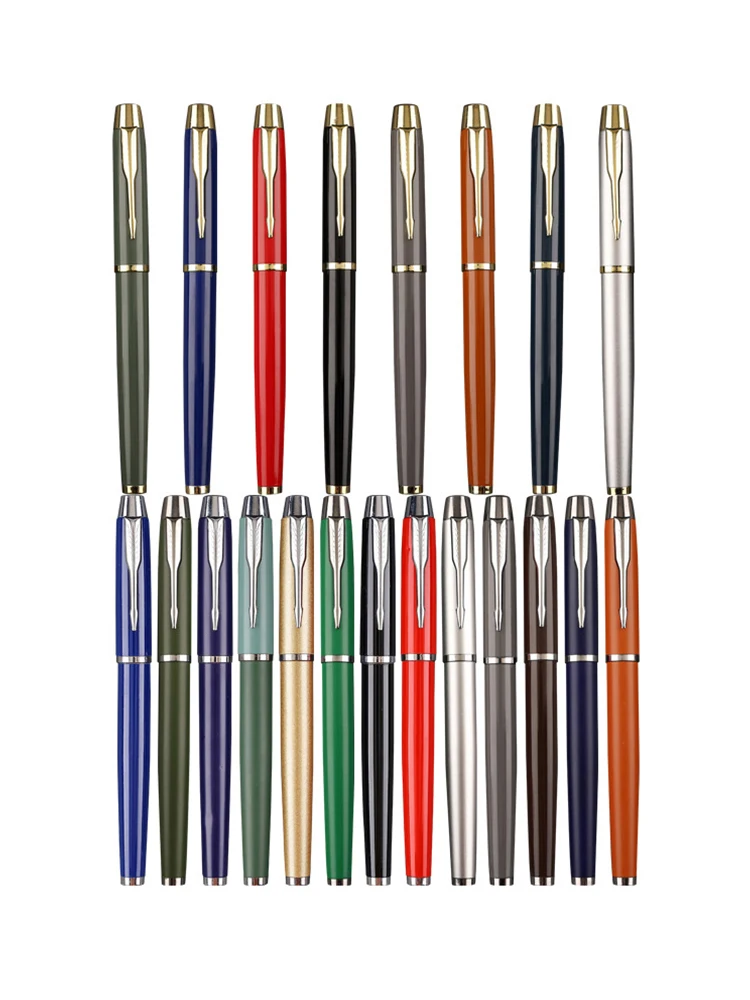 Stylo à bille en métal avec clip, stylos à bille signature, écriture professionnelle, papeterie de bureau, cadeau commercial