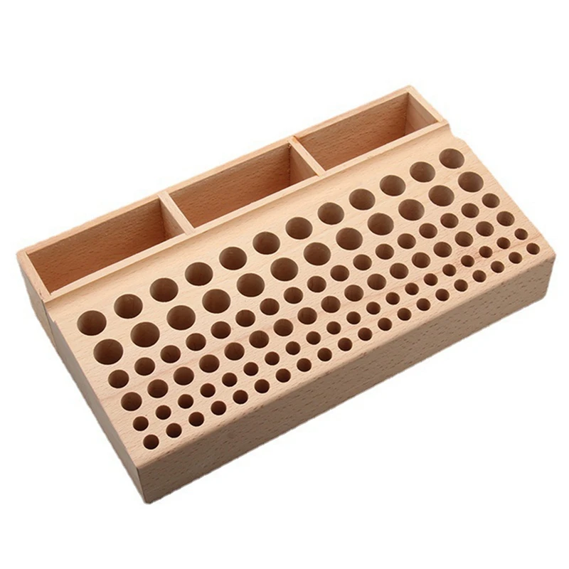 Leather Tools 98-Hole Slotted Beech Tool Rack Leather Leather Carving Punch Diamond Cut Storage Tools DIY Tools Durable