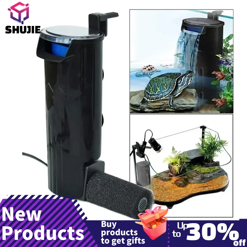 

Aquarium Filter 5W Low Water Reptile Filter Plastic Clean Water Pump Turtle Tank Powerful Filtration Water Pump