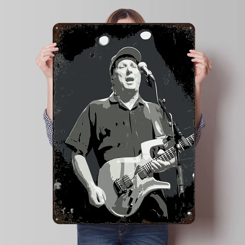 

Металлическая табличка-постер Adrian Belew: Винтажный ретро-декор для фанатов, украшение для дома, игровой комнаты, рабочего стола