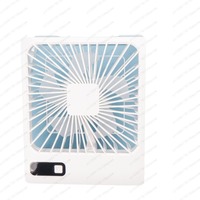 Office mini desktop small fan USB charging portable air cooler, LCD digital display handheld fan