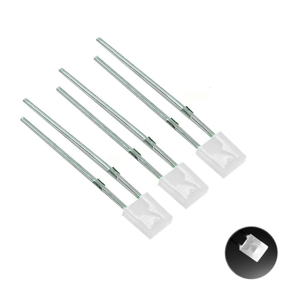 Super Bright 2x3x4 Square 5-Color Short-LEG Light-Emitting Diode LED In-Line Lamp Beads