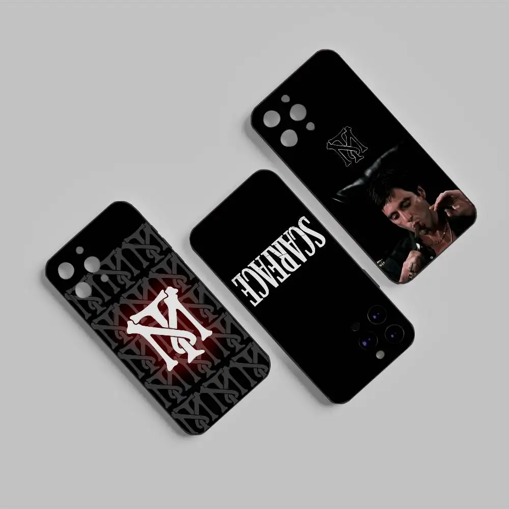 

Tonny Montanas Scar-face Pattern Phone Case For IPhone 16 16e Plus Pro MAX15 14 13 12 11 Xr 7 8 6 Se XSmax Soft Black Case
