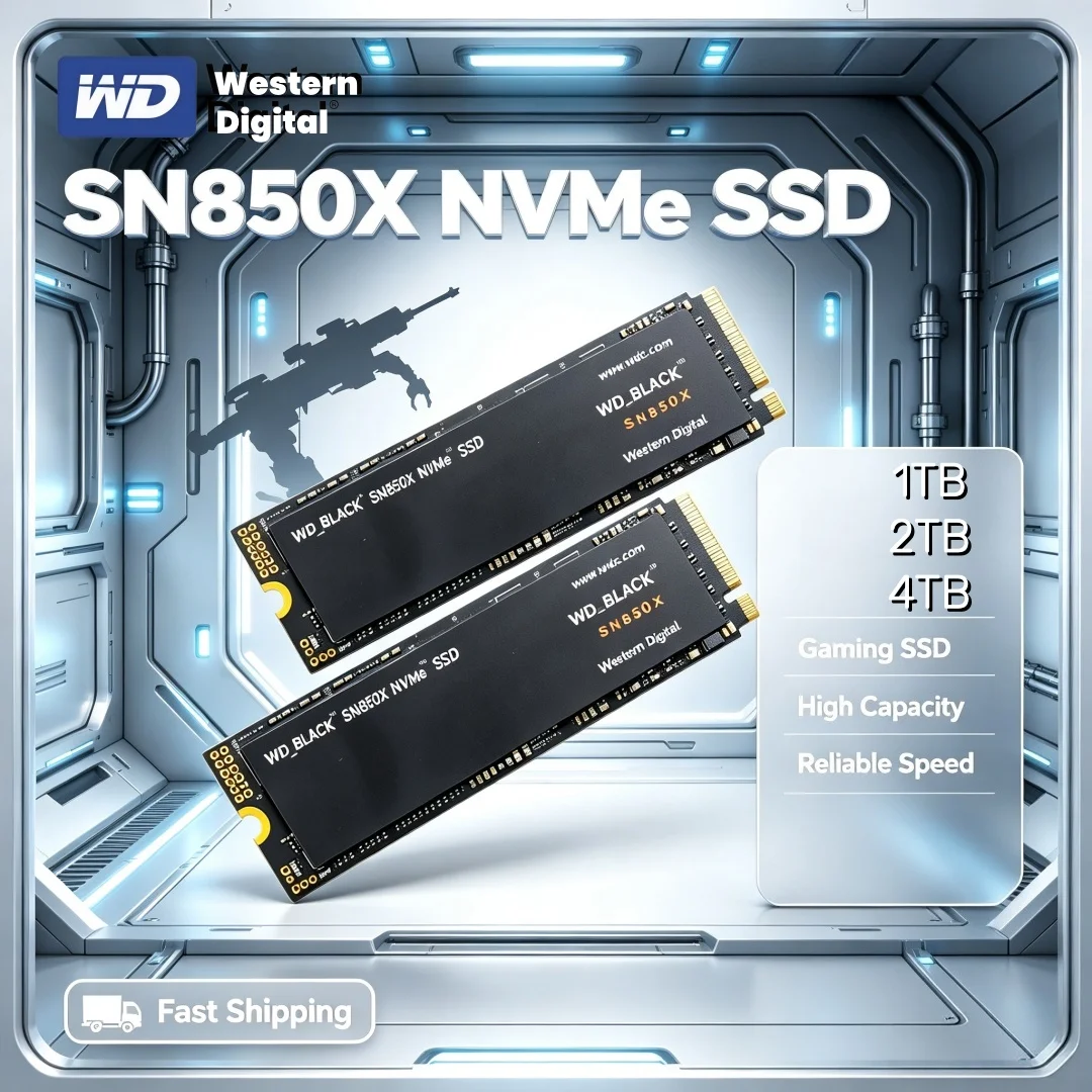 Western Digital SN850X WD BLACK SN850X 1TB 2TB 4TB M.2 2280 PCIe4 NVMe SSD Stable High Speed Storage for Laptop Gaming PC