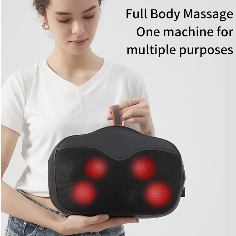 

Electric Shoulder Neck Massage Pillow with Heat Shiatsu for Home Car Use Back Foot Massager Fatigue Relief Deep Tissue Kneading