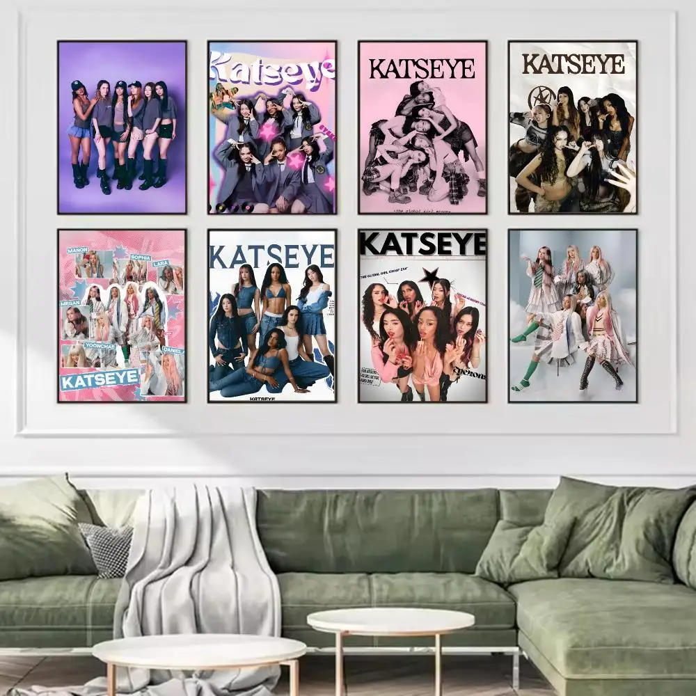 Msuci Band K-KATSEYES Poster Trendy And Easy-to-Apply Wall Art Stickers For Home Decor And Dorm Room Walls