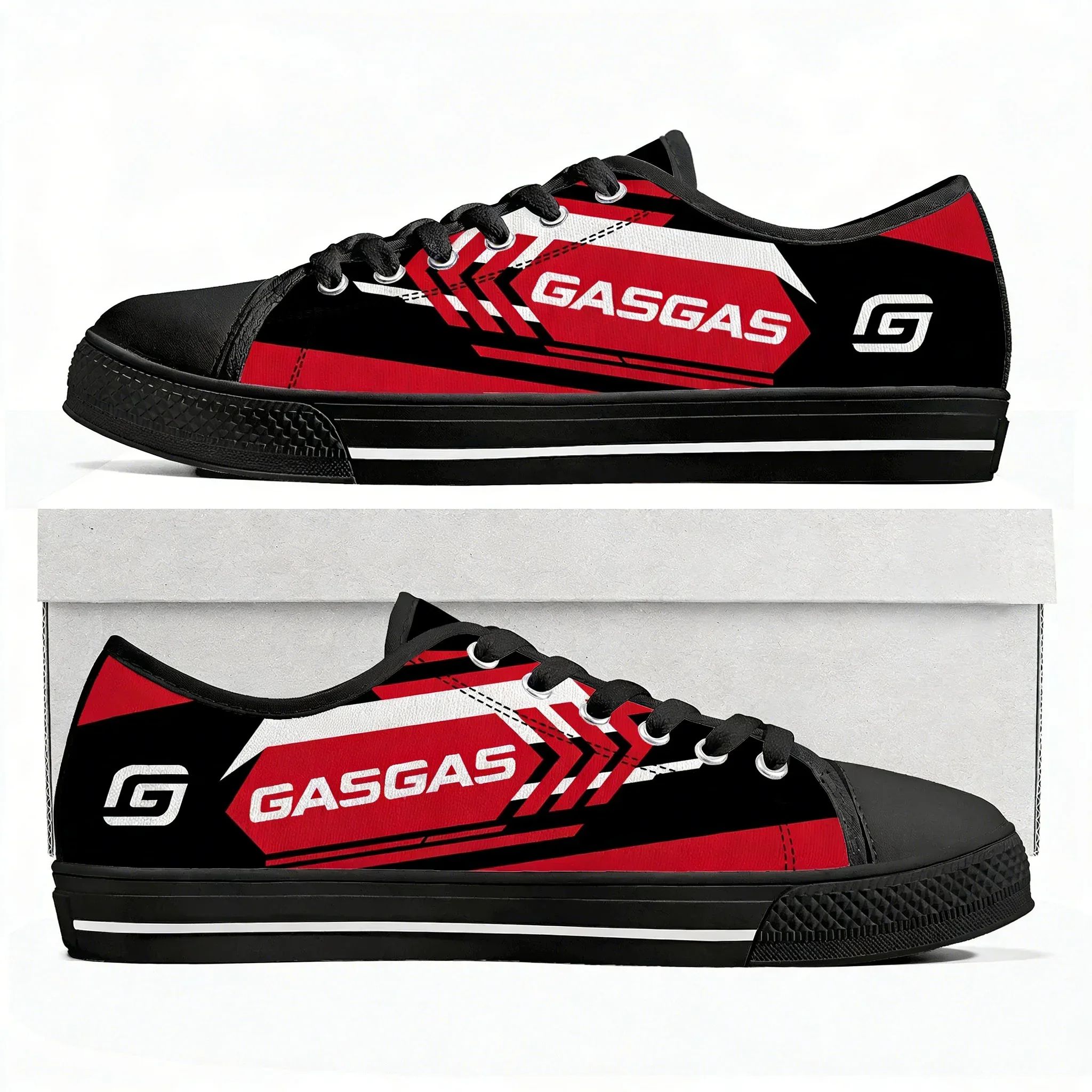 

GASGAS Motorcycle shoes Low Top Sneakers Mens Womens Teenager High Quality Canvas Sneaker couple Casual Shoes Customize DIY Shoe