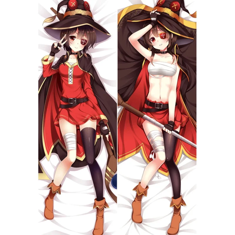 Konosuba otaku bedding pillow case dakimakura megumin pillowcases anime moegirl hugging body pillowcase sofa cushion cover bare