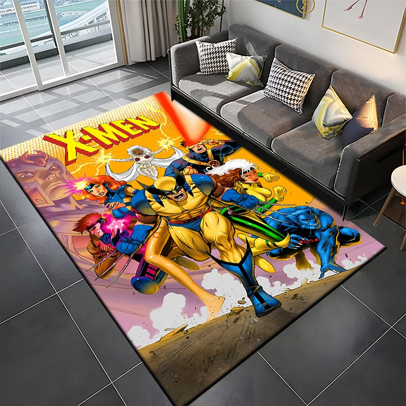 Marvel X-Men Wolverine Pattern Rug for Living Room Area Carpet Bathroom Mat Creative Doormat Bedroom Mat Home Decor