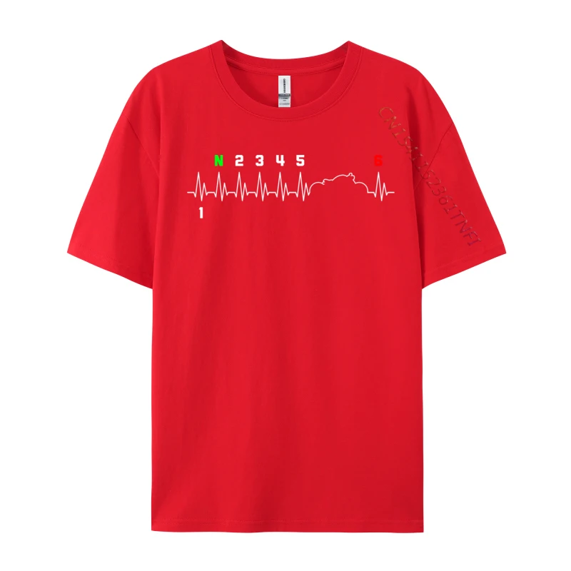 Ecg Heartbeat Graphic Motorcycle Biker Motorbike Riding Discount Men T-Shirt Printed On Normal Tops Tees Cotton Fabric T-Shirts