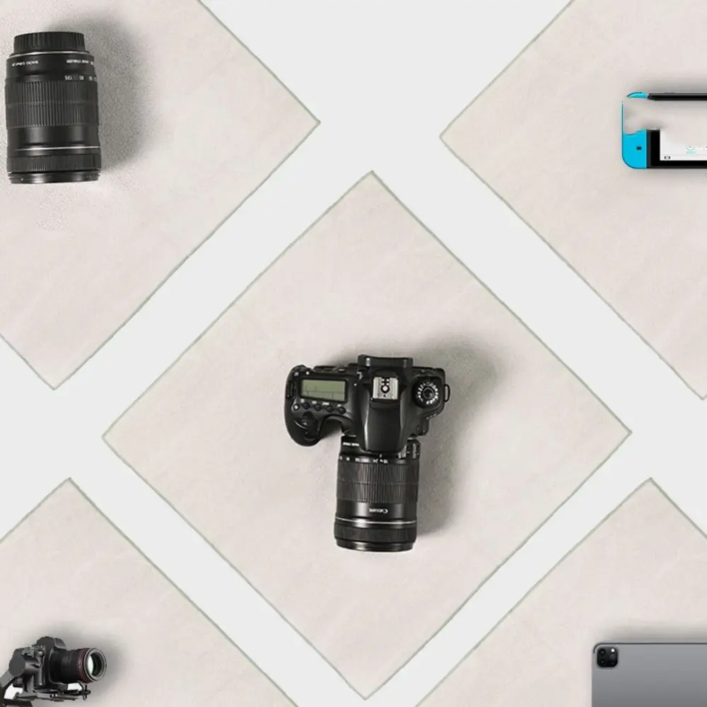 Folding Cloth Self-adhesive Camera Storage Bag Plush Wrapping Cloth Photography Camera Protective Wrap Soft Wear Resistant