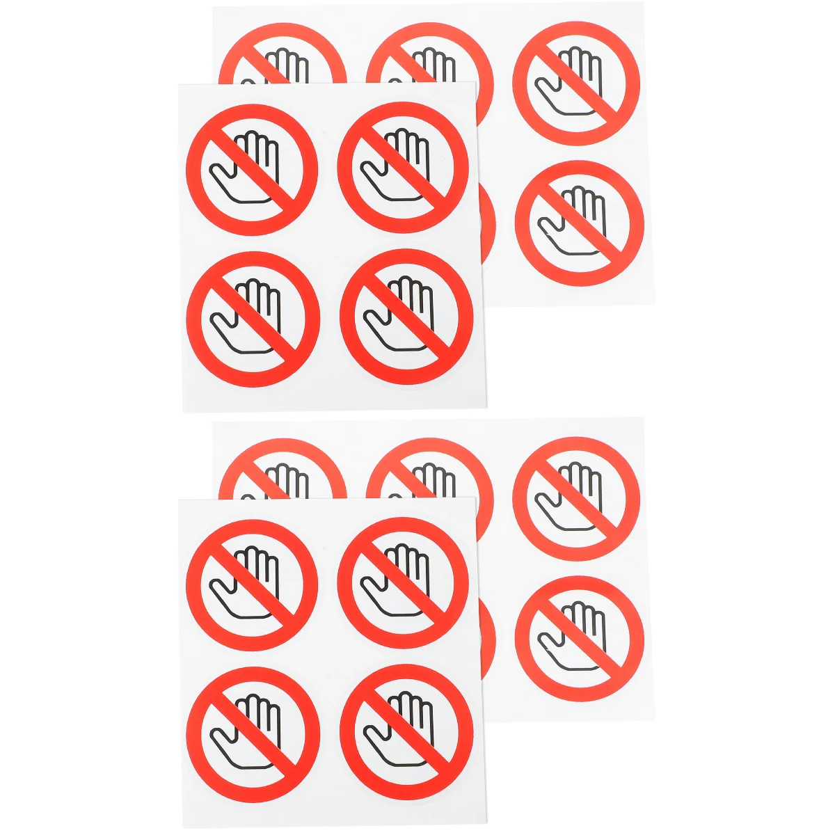 

2 Pieces Safety Labels Stickers Security Signs Car Do Not Touch Warning Self-adhesive Vinyl Funny Work Machine Caution