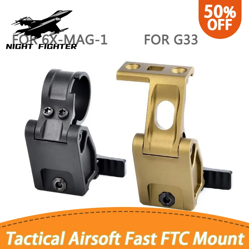 

Tactical Airsoft UN Fast FTC Mount Metal CNC G33 558 6X-Mag-1 G43 Magnifie Mounts Folding Base Hunting Weapon Accessories Wadsn