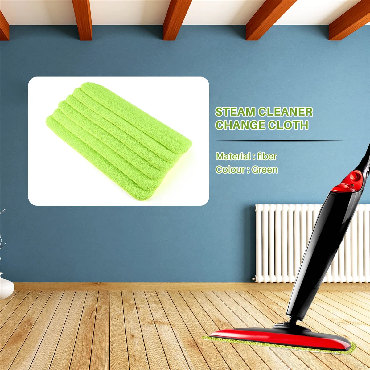 再利用可能なモップとウェットクリーニングパッド、すべてのスプレーモップとポップ、洗える、6個