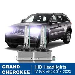 2Pcs HID Xenon Headlight Bulb For JEEP GRAND CHEROKEE (WK WK2) 2014-2023 6000K High Low Beam (Only fit original bulb is Xenon)