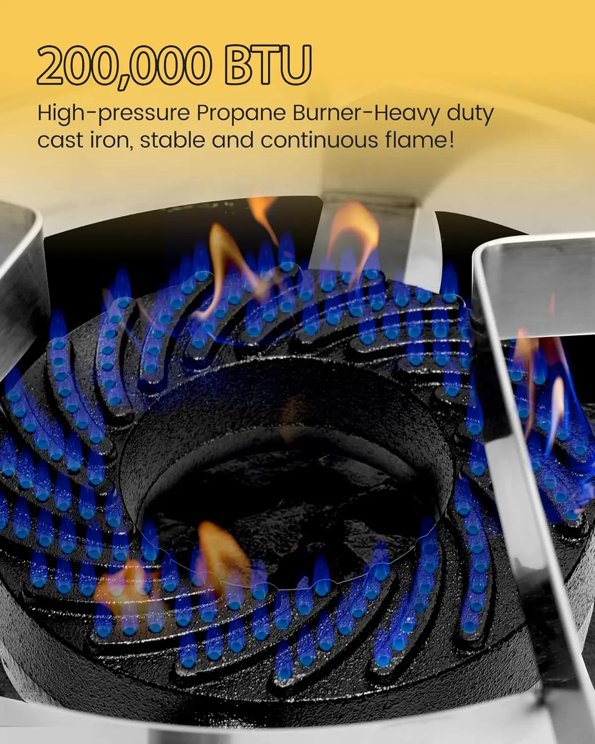 Outdoor Cooking for Turkey Fryer, Crawfish Boil, Home Brewing, Stainless Steel, No Color Mentioned, 200,000 BTU High-Pressure