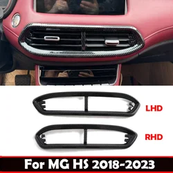 LHD RHD For MG HS 2018-2023 ABS carbonfiber Car Center Console Air Condition Outlet middle AC Vent Frame Cover Trim Accessories