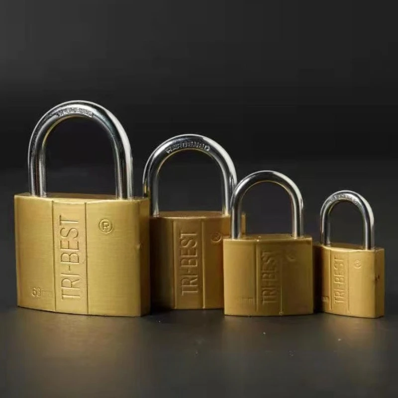 Copper Padlock - Heavy Duty Anti-Theft, Rustproof Waterproof Secure Lock for Door,Drawer, Suitcase, Dorm, Outdoor, Storage, Shed
