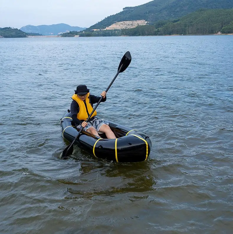 

OEM Factory Customized Light TPU Adventure Rafting Inflat Packraft Boat 260*90*35cm for Ocean Waters