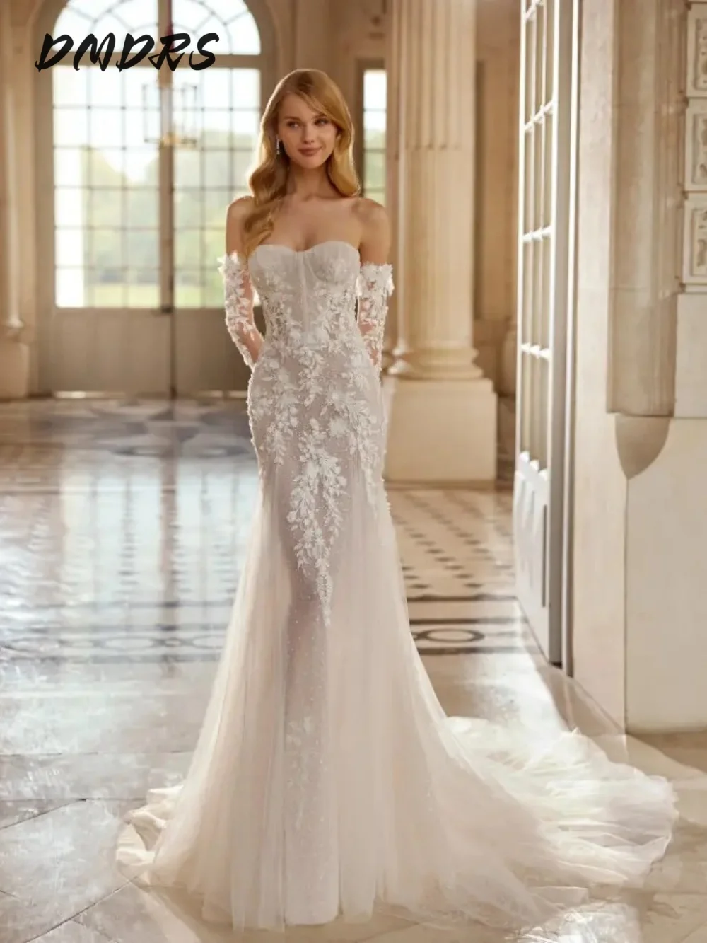 Elegant Sweetheart Wedding Dress 2026 Charming Lace Bridal Gown Classic Applique Mermaid Floor-length Gown Customized