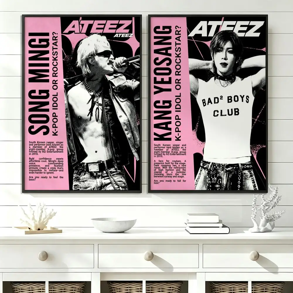 band ATEEZ Poster Poster HD Trendy SelfAdhesive Wall Art Print For Living Room Bedroom Dorm Office Home Gift