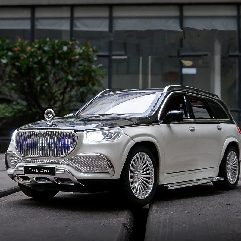 

InStock 1:24 GLS GLS600 Alloy Luxy Car Model Simulation Diecasts Metal Toy Vehicles Car Model Sound and Light Childrens Toy Gift