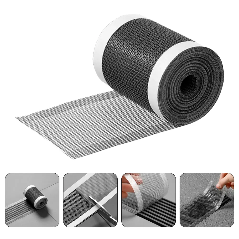 

Bathtub Hair Trap Floor Drain Stickers Stopper Disposable Catchers Shower Filter Black Bathroom