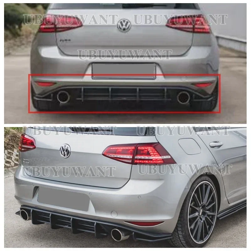 Dyfuzor tylnego zderzaka samochodu Tylne boczne splittery Spoiler Warga Do VW Volkswagen Golf 7 VII MK7 GTI 2013-2020