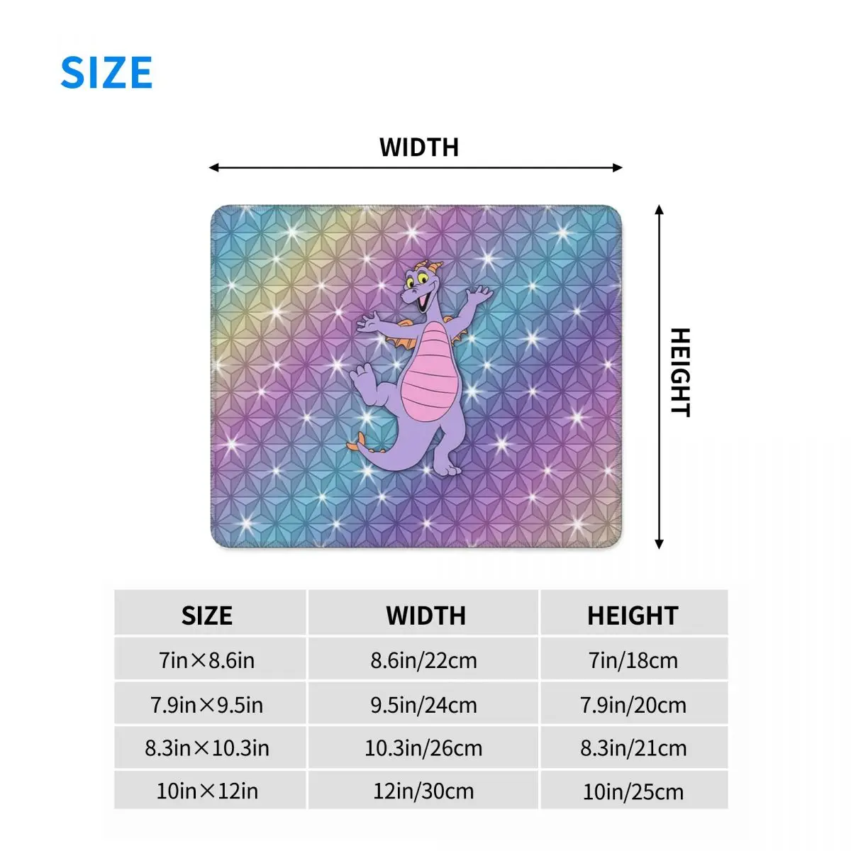 Alfombrilla de ratón Epcot Figment Beacon Of Magic, alfombrilla para teclado de ordenador, alfombrilla para ratón, Gaming, PC, portátil, escritorio, accesorios de oficina, alfombrillas para mesa