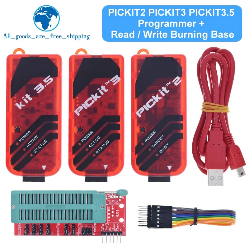 PICKit2 PICKIT3 PICKit3.5 Programmer + PIC ICD2 PICKit 2 PICKIT 3 PICKIT 3.5 Programming Adapter Universal Programmer Seat