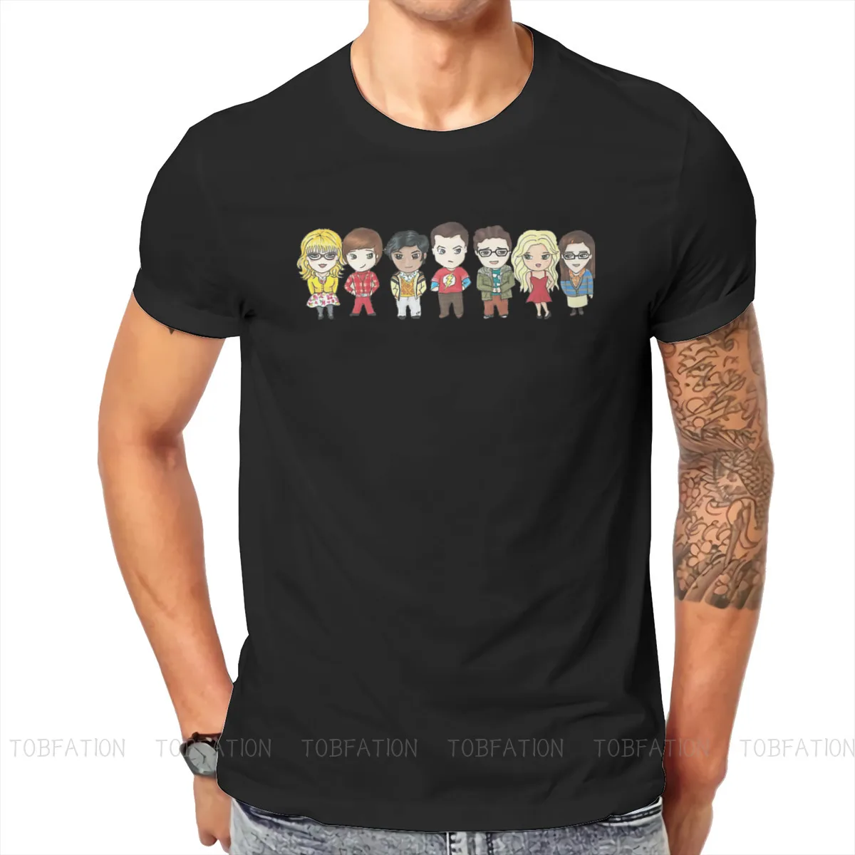 The Big Bang Theory Sheldon and Friends Graphic Tee Grunge Oversized O-Neck Summer Harajuku Casual TV Sitcom Streetwear Tops